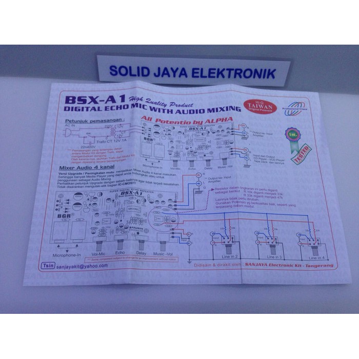 KIT DIGITAL ECHO BSX-A1 TONE CONTROL STEREO PLUS ECHO BSX A1 TONE CONTROL AMPLIFIER BELL BGR