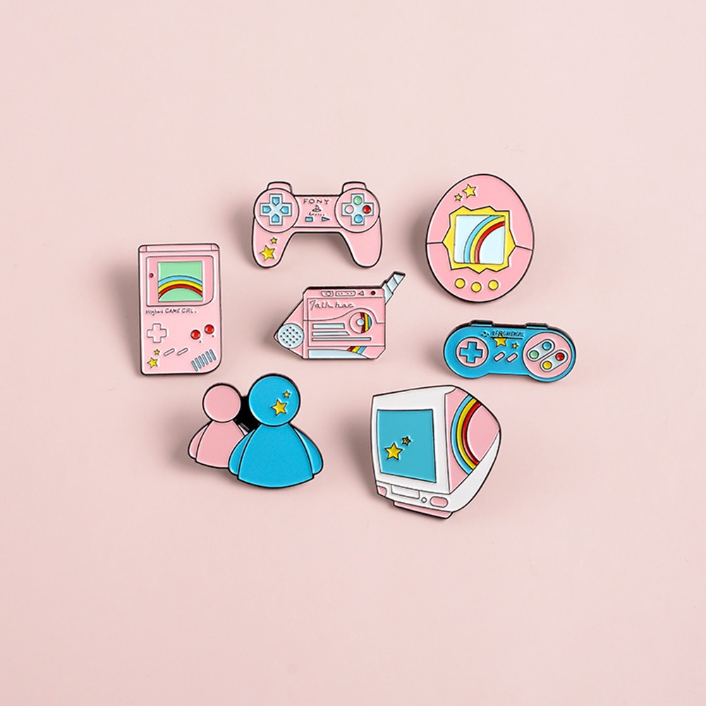 Bros Pin Enamel Bentuk Mesin Game Komputer Untuk Unisex