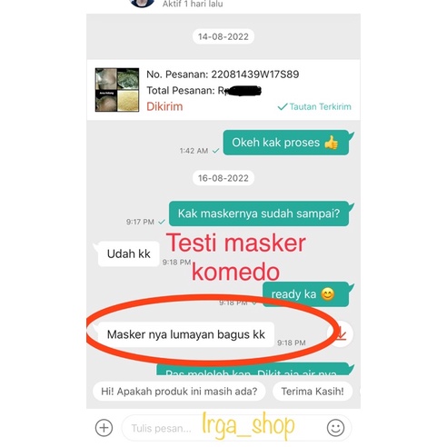 Masker Bye Bye Komedo / Masker Komedo Gelatin Original