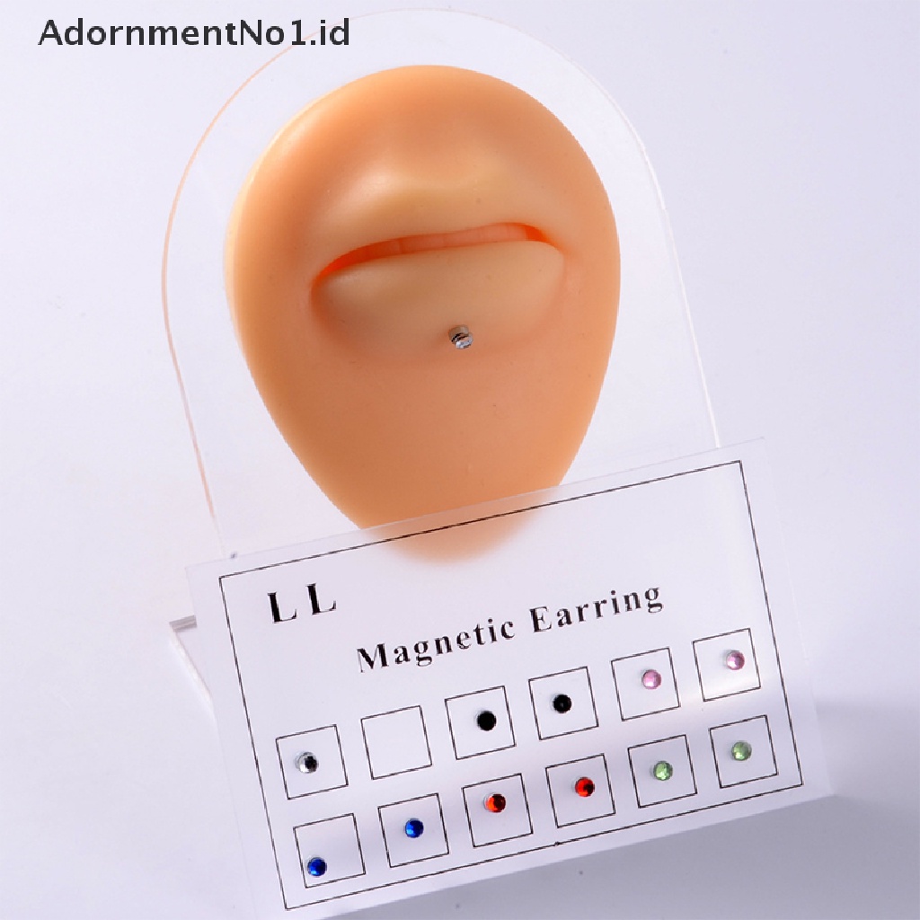 (AdornmentNo1) 12pcs / Set Anting Tindik Hidung Magnetik Tanpa Tindik Untuk Perhiasan Wanita (ID)