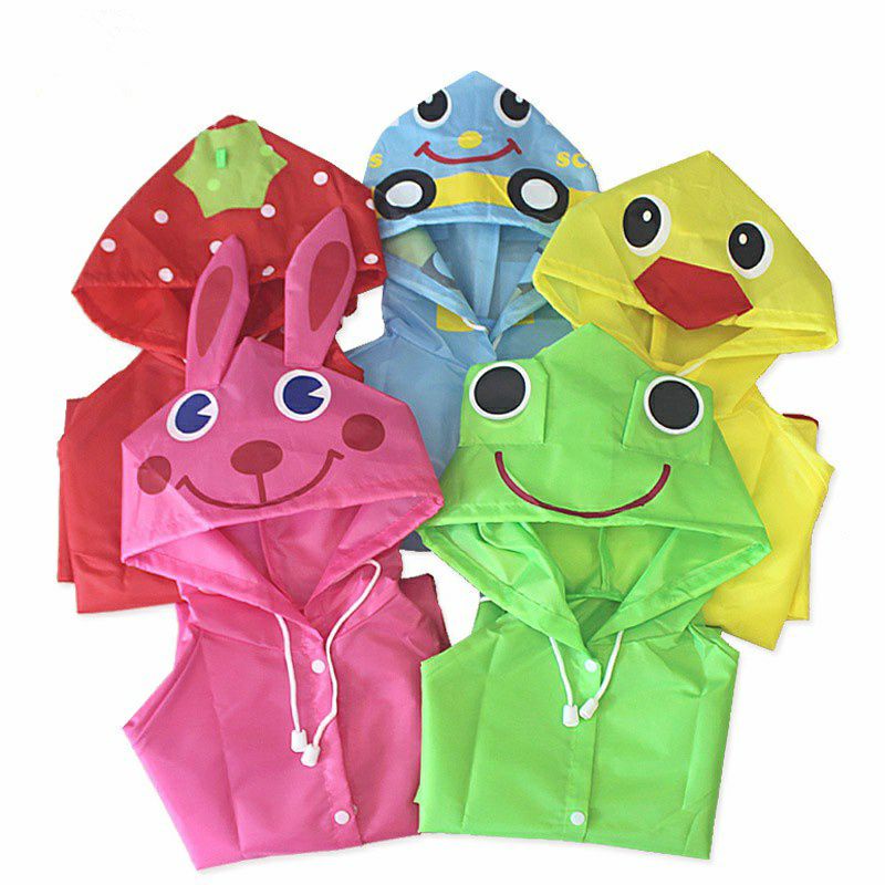 ~ PIYOSHI08 ~ Jas Hujan Anak Balita Funny Raincoat Karakter Lucu Jubah Lengan EVA 2-5 Tahun MA15