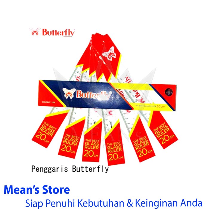 

Nikmati Penggaris Plastik Mika Butterfly 20Cm / Mika Glass Ruler 20 Cm Bergaransi