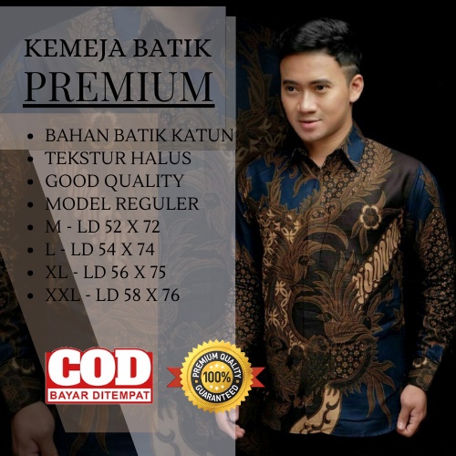 BATIK LENGAN PANJANG M L XL XXL KEMEJA BATIK ARTONESIA