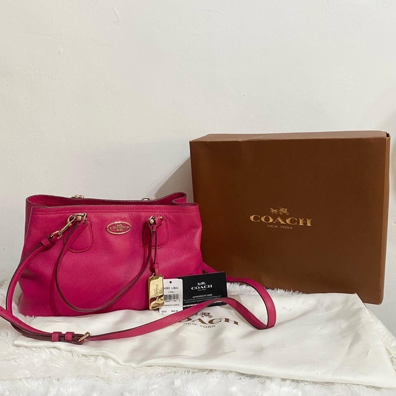 COACH RETAIL FUCHIA KITT CARRYALL