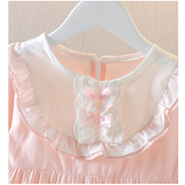 babyfit LOVELY RIBBON baju dress lengan panjang set bando anak perempuan ha-m527