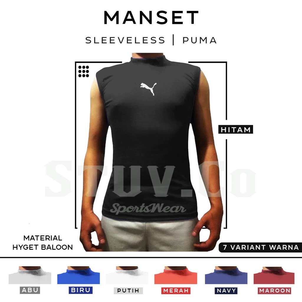 BASELAYER SLEEVELESS TANPA LENGAN OLAHRAGA LATIHAN JOGGING SEPAKBOLA FUTSAL BASKET PRIA WANITA