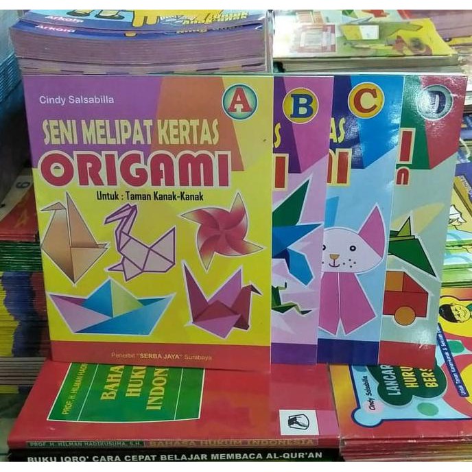 

BUKU seni melipat kertas ORIGAMI 4 buku
