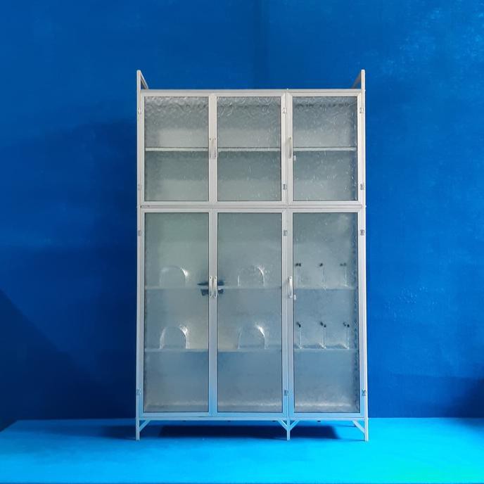 TERBARU Rak Piring Premium Full Kaca 3 Pintu LP 709 92 TERBARU Rak Piring Premium Full Kaca 3 Pintu LP 709 92