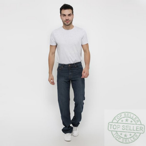 (Celana Murah) Edwin Celana Jeans EDW 512-27-ECO Regular Fit Pria Panjang Biru Tua - Biru, 30 |DXT