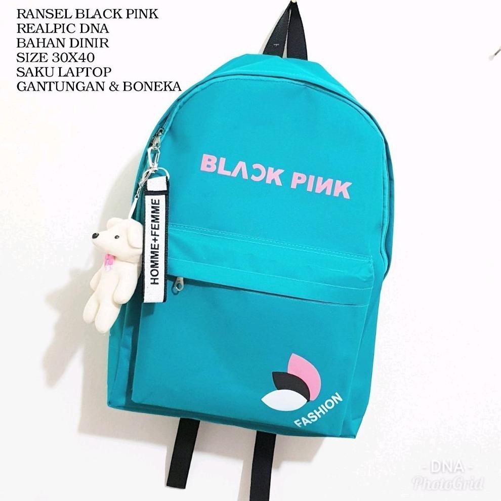 Tas Sekolah Anak Perempuan SD SMP SMA Black Pink