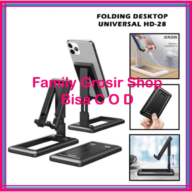 Phone Holder Lipat HD28 Universal Support Stand Meja Standing Dudukan Sandaran HP