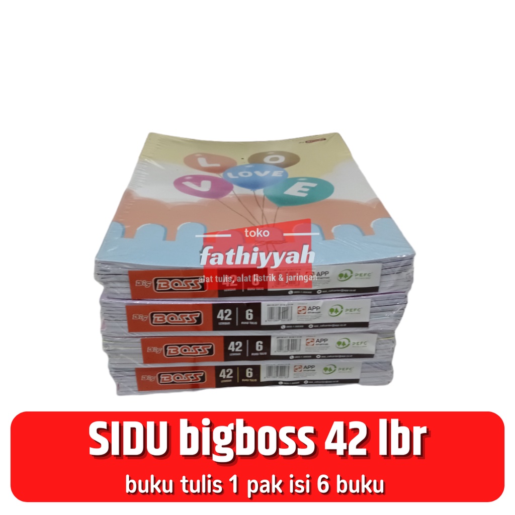 

SIDU SINAR DUNIA bigboss buku tulis 42 lembar 1 pak isi 6 buku