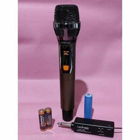 COD MICROPHONE PROFESSIONAL WIRELESS ADVANCE 102 //MIC KARAOKE ADVANCE 102//MIC SALON AKTIF//MIC SINGLE WIRELESS TANPA KABEL ADANCE 102