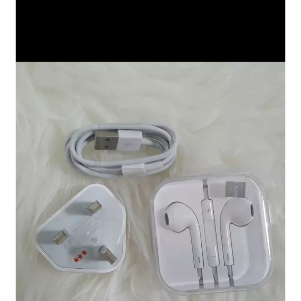 DISKON Charger Kaki 3 plus Headset for iPhone Ori OEM
