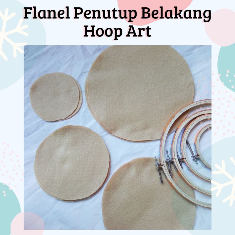 Flanel Penutup Belakang Hoop Art