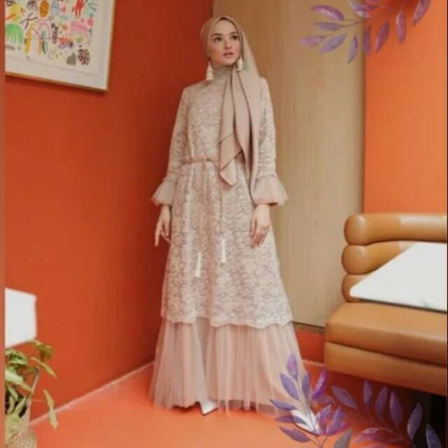 Baju Gamis Muslim Pesta Humaira dress cantik