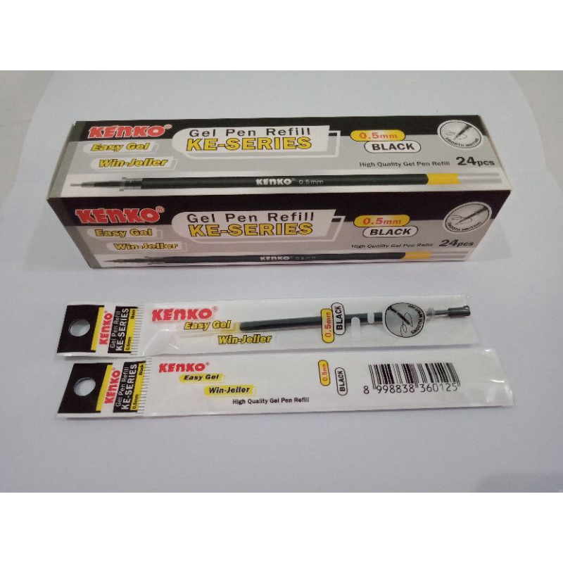 

Isi ulang pen tinta / Gel Pen Refill KENKO Easy Gel / KE-Series 0.5mm - Hitam