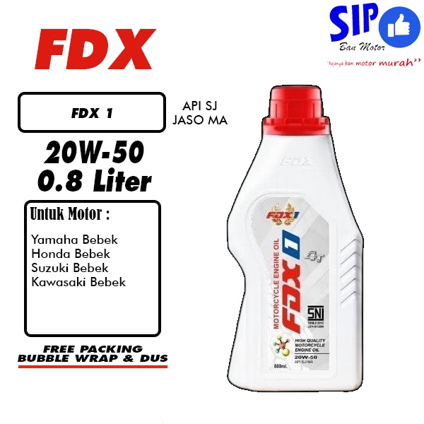 Oli motor FDX 1 10W30 0.8L (800ml) oli motor manual / bebek