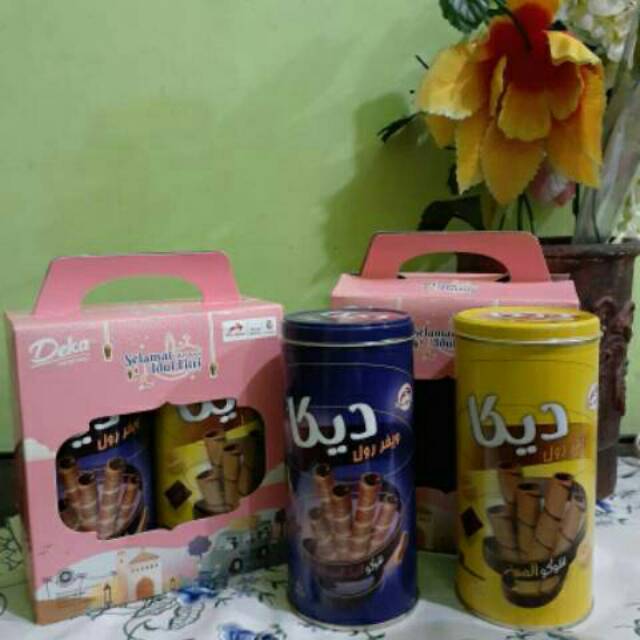 GIFT PACK IDUL FITRI Deka Wafer Roll Kaleng isi 2Kaleng 125gr x2