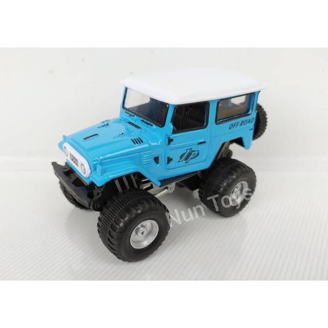 Diecast Toyota Landcruiser Jeep Hardtop Offroad Biru