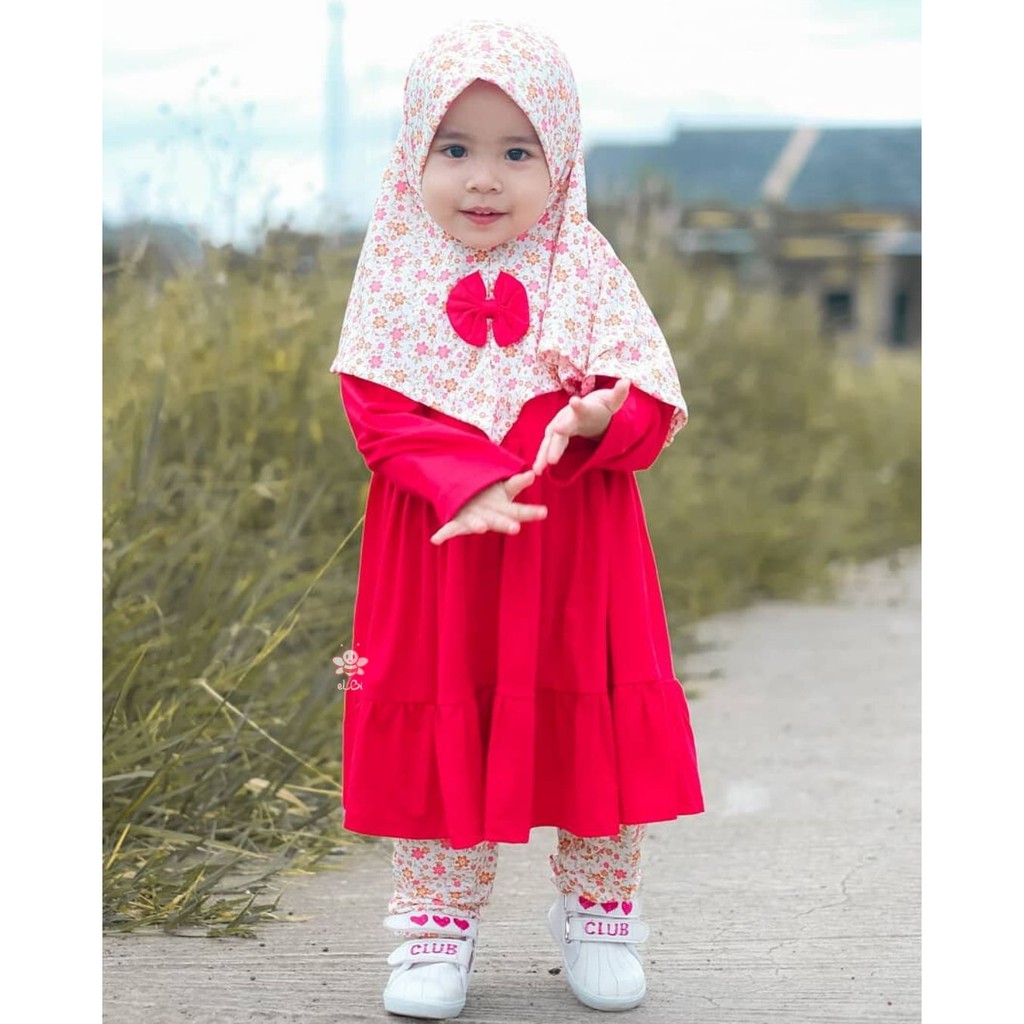 Baju Gamis Anak Perempuan 1-5 Tahun / Baju Muslim Anak / Baju Muslim Anak Perempuan eLBi Nayla