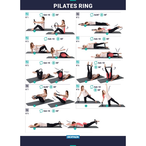 NYAMBA Cincin Pilates Melatih Otot dan Perkuat Tubuh Diameter 40cm