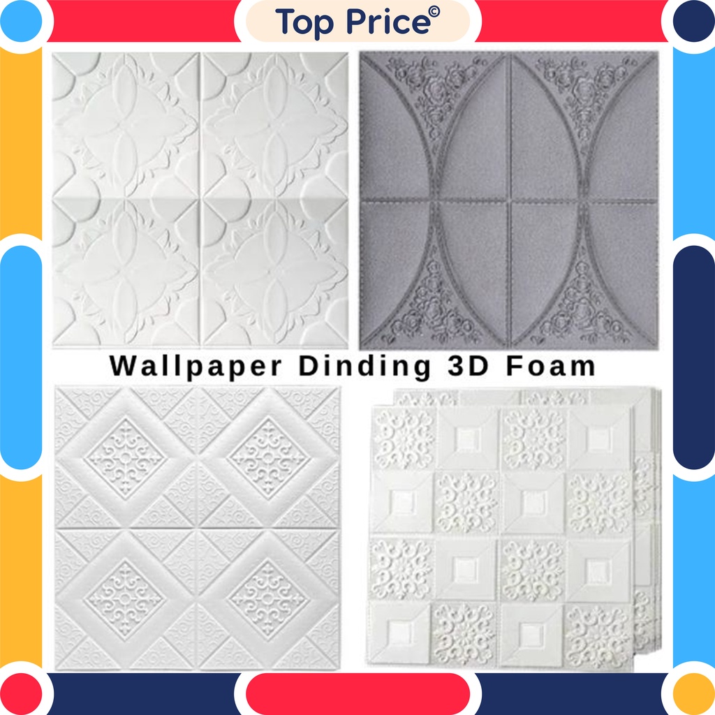 Wallpaper 3D Foam Dekorasi Dinding Kamar Rumah motif Bunga  wallfoam sticker U96 / U137 / U134 / U135 / U136