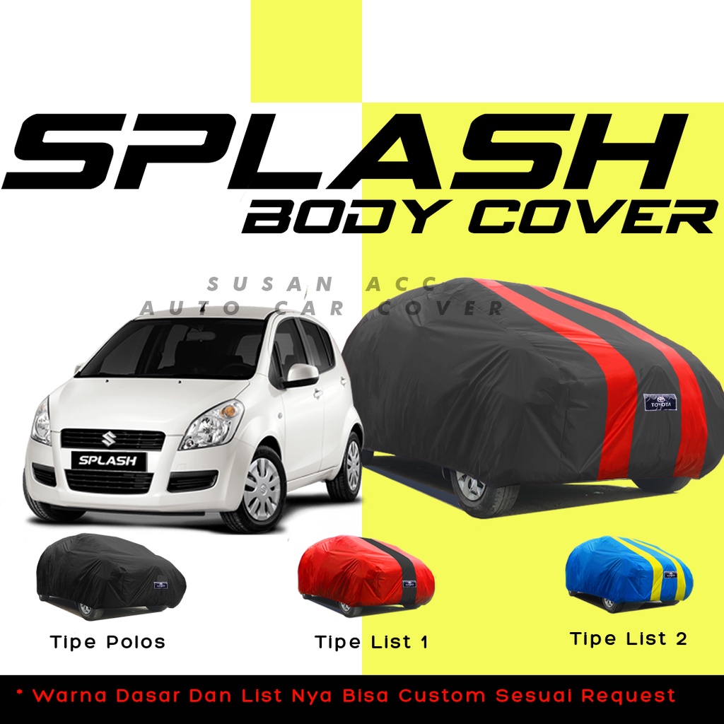 Outdoor Premium Body Cover Mobil Splash Sarung Mobil Splash Waterproof anti air Mantel Pelindung