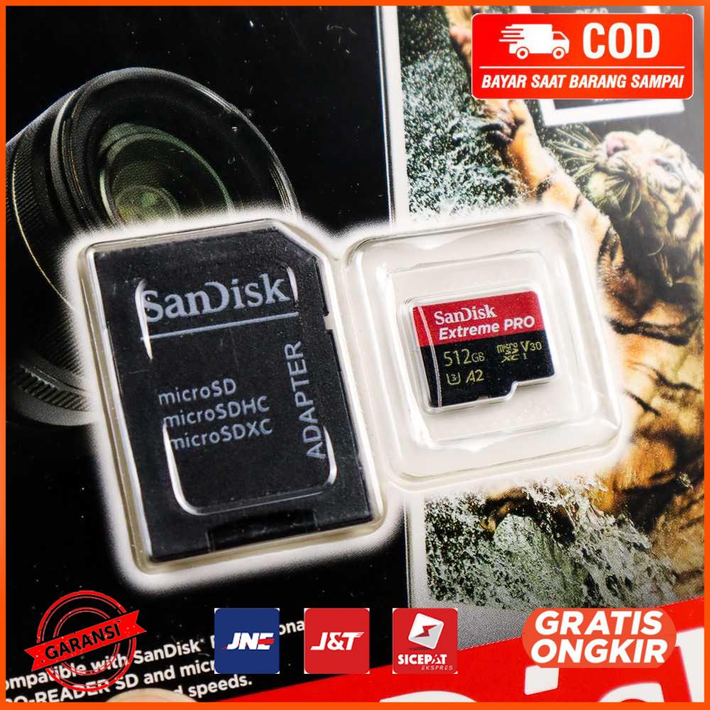 Sandisk MicroSDXC Extreme Pro V30 A2 U3 4K 200MBs - 512GB - D-512G