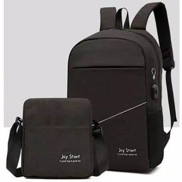 Buy 1 Get 1 ORIGINAL Tas Ransel Anti Air + USB Charger Earphone