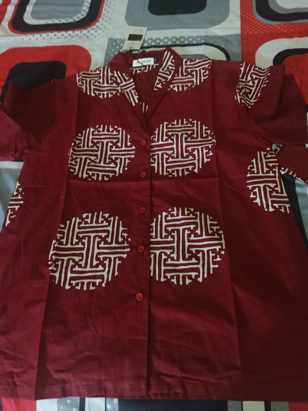 Nigaya Batik -kanna Top | Blus Batik Wanita | Batik Wanita Lengan Pendek | Atasan Batik Wanita Kerja