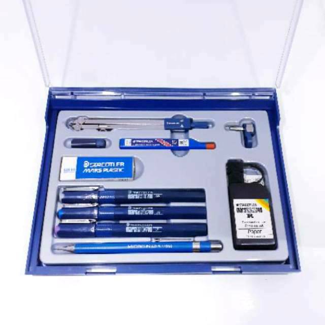 Satu Paket Pena STAEDTLER Marsmatic 700 College Set 3 Pen - Grey