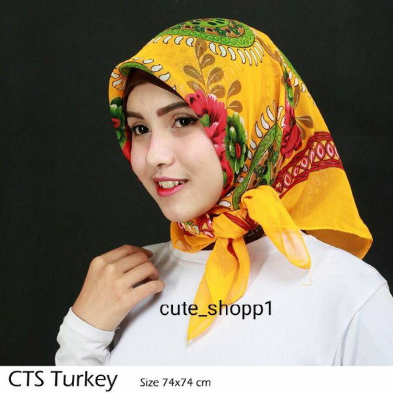 Kerudung Segi Empat CTS 1 lusin (12pcs)/Dalaman kerudung/Ciput/CTS Turkey