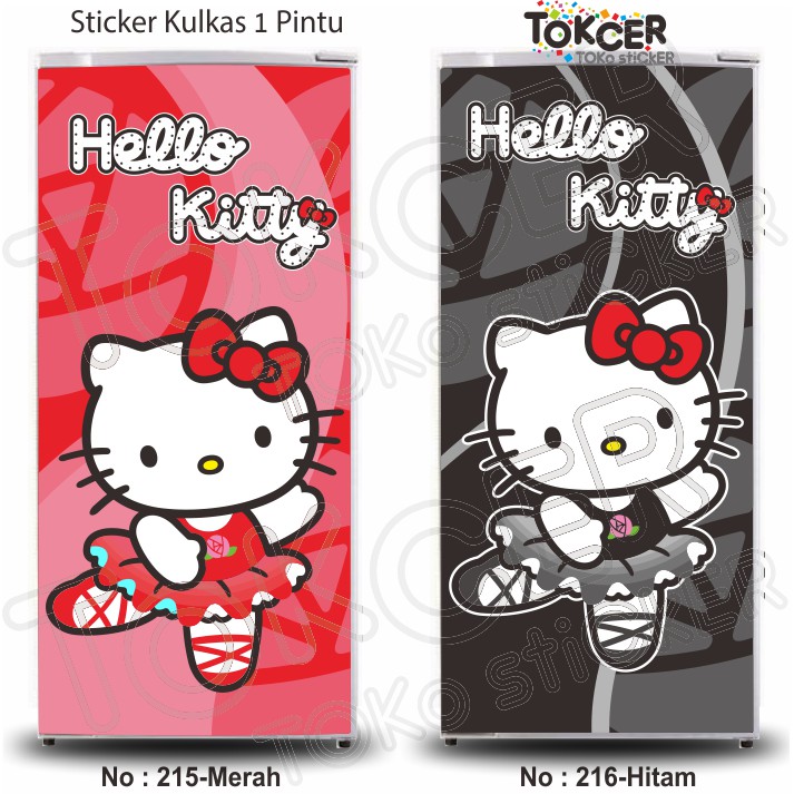 Stiker Kulkas 1 Pintu dan 2 Pintu Hello Kitty