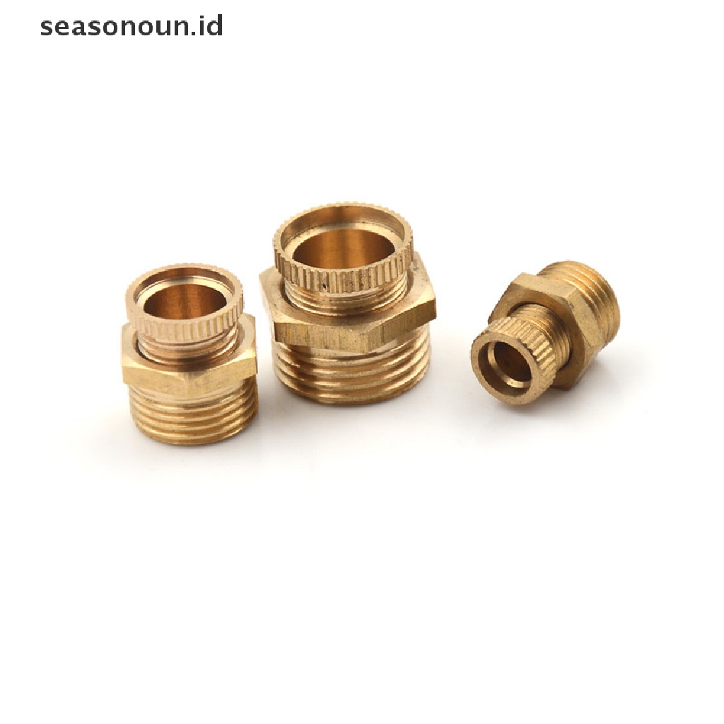 【seasonoun】 Air Compressor Male Threaded Water Drain Valve Brass Tone PT 1/2'' 3/8'' 1/4'' .