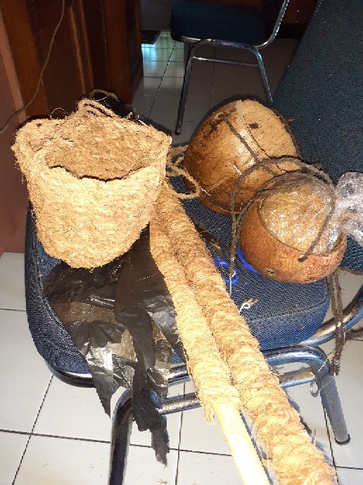 Pot Gantung Sabut Kelapa Anyaman Pot Anggrek Pot Tanaman