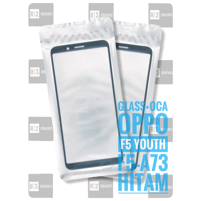 Glass Kaca TS LCD Sudah Lem OCA OPPO F5 A73 F5 Youth Hitam