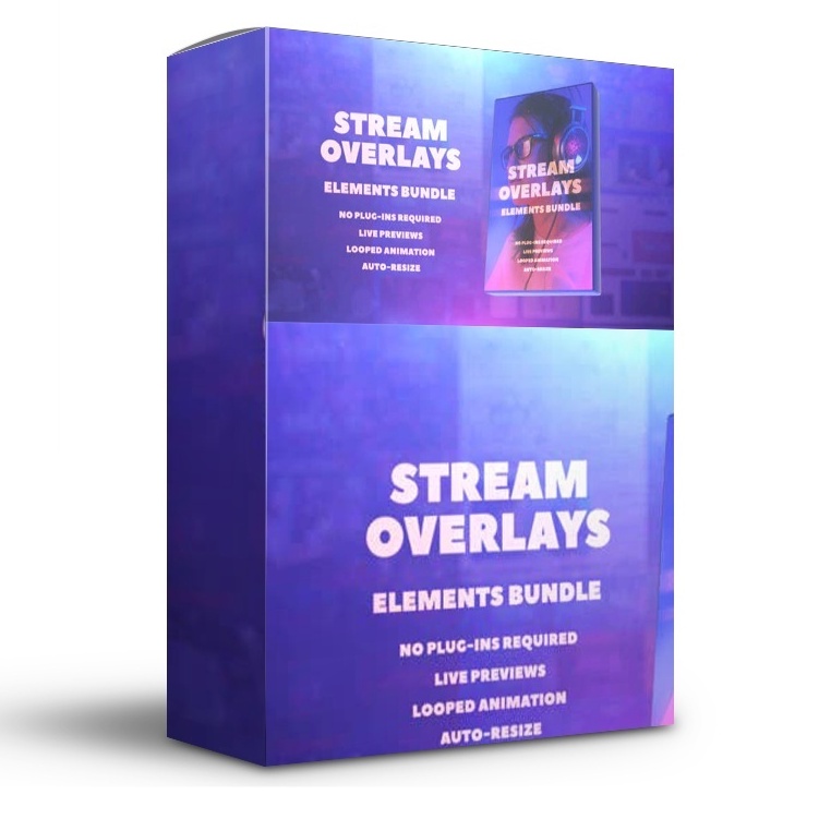 AtomX Stream Overlays Elements Bundle - After Effect Extension