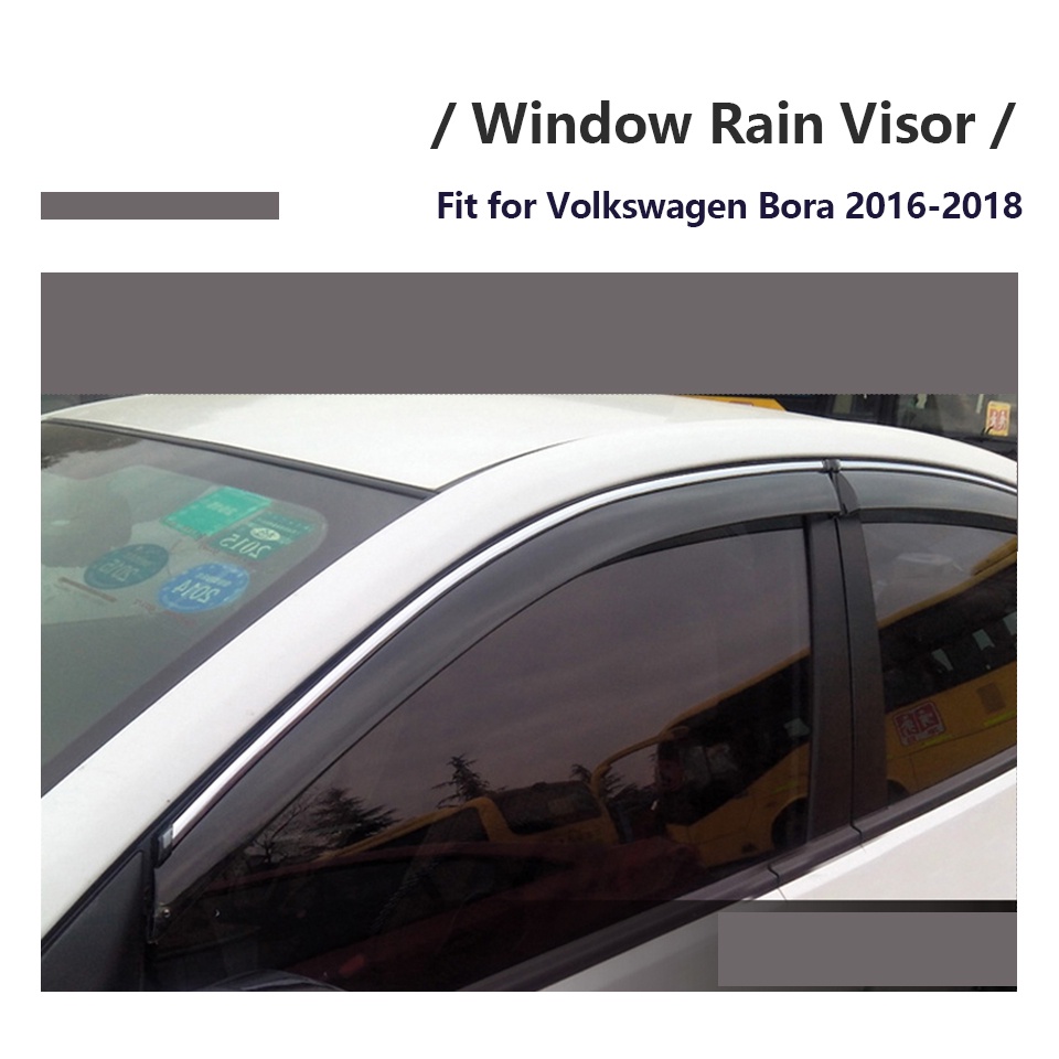 1 Set Visor Pelindung Kaca Jendela Mobil VW Bora ABSVolkswagen 2016-2018