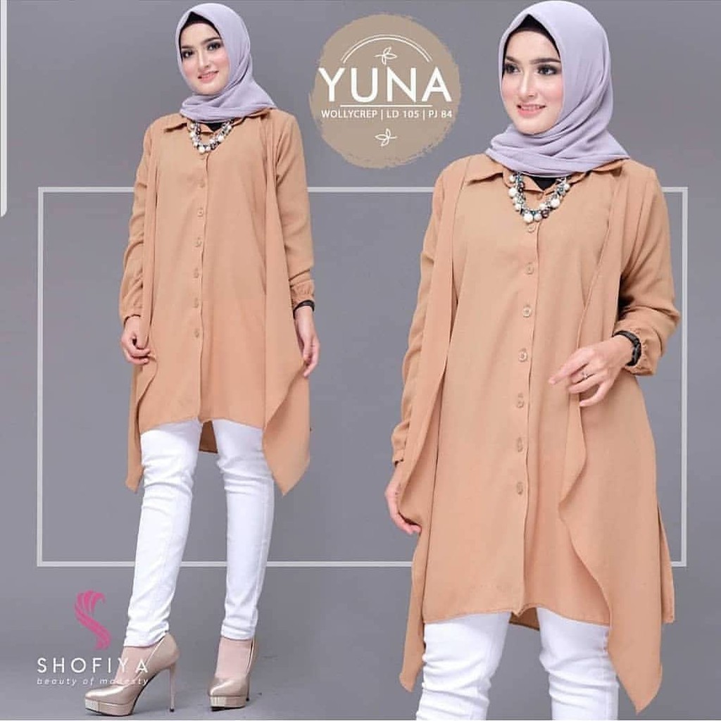 baju muslim atasan fashion wanita terbaru Yuna tunik st