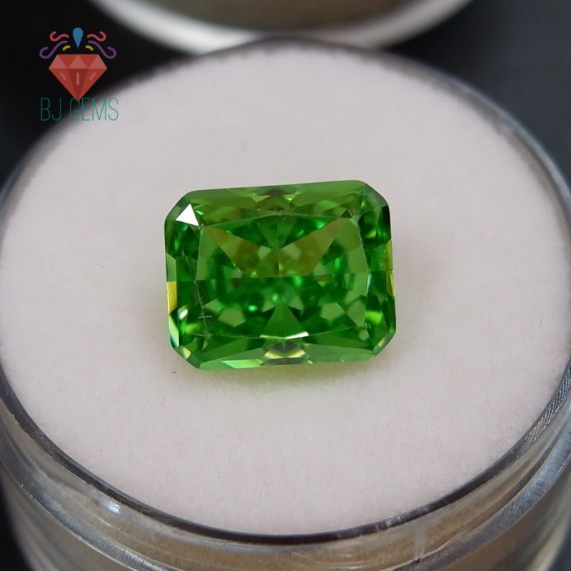 10x8 mm Green Diamond Cubic Zirconia A8 Quality