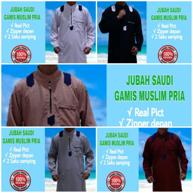 GAMIS JUBAH PRIA MUSLIM SAUDI TERBARU *BISA COD