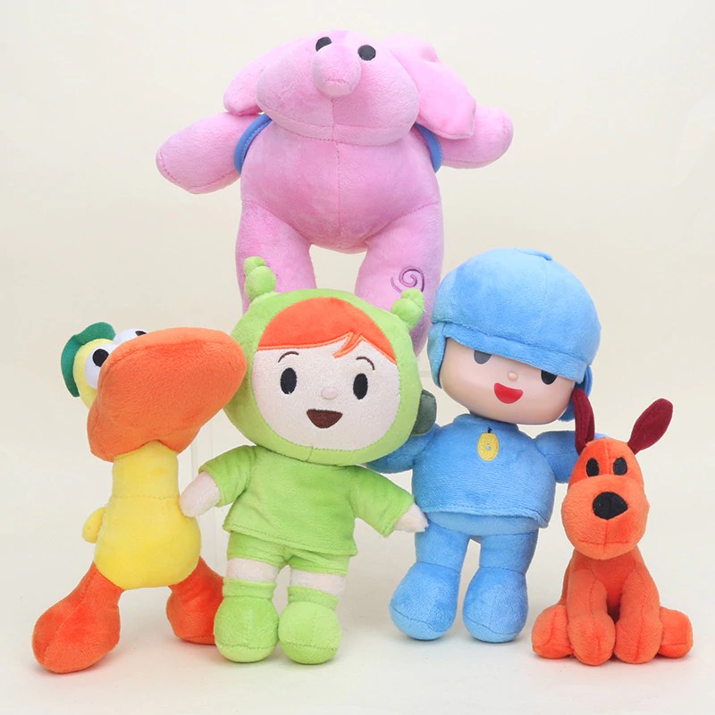 Boneka Anak 5 unids/set Anime Pocoyo niños Brinquedos Pocoyo Elly Pato POCOYO Loula Nina peluche