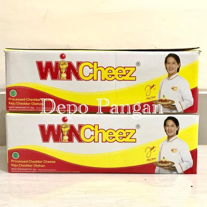 

KEJU WINCHEEZ 2KG CHEDDAR CHEESE BLOCK KEJU MINCHEEZ CHEDDAR OLAHAN