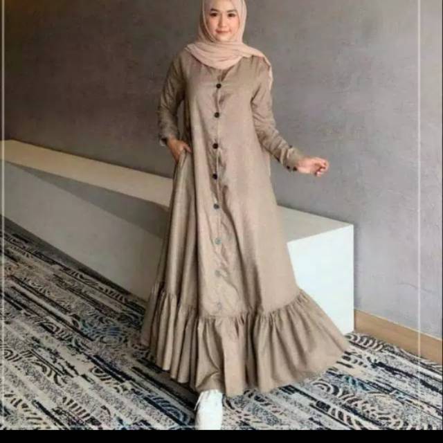 Baju Muslim Abaya Bordir Gamis Maxi Dress Arab Saudi ...
