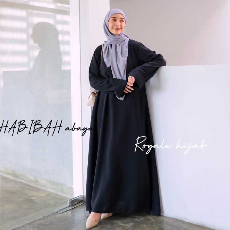 Royale - Habibah abaya polos wolfish premium