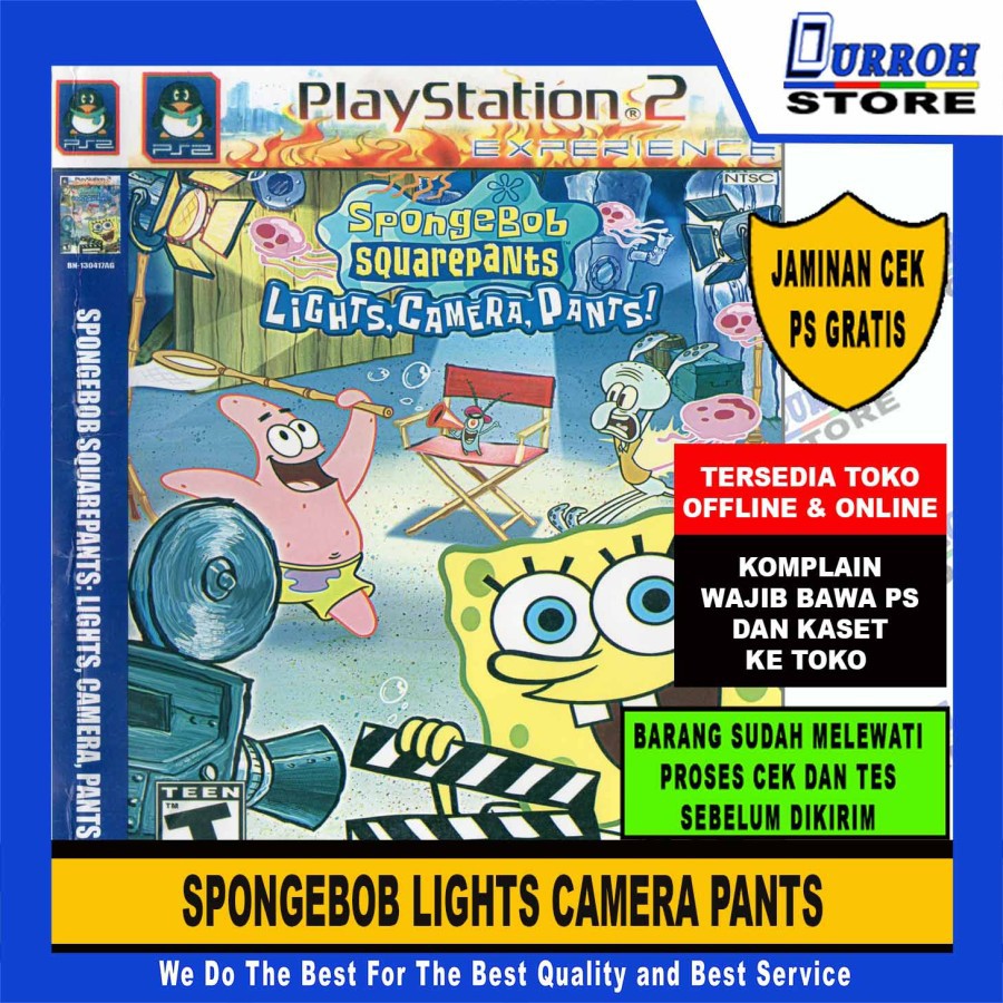 KASET GAME PS 2 SpongeBob SquarePants Lights, Camera, PANTS