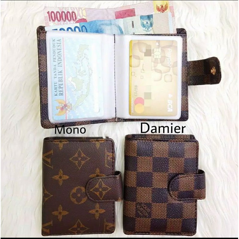 DOMPET KARTU LV DOMPET KARTU WANITA PRIA KANCING CARD FASHION DOMPET LIPAT TEMPAT KARTU DAN ADA TEMPAT UANG