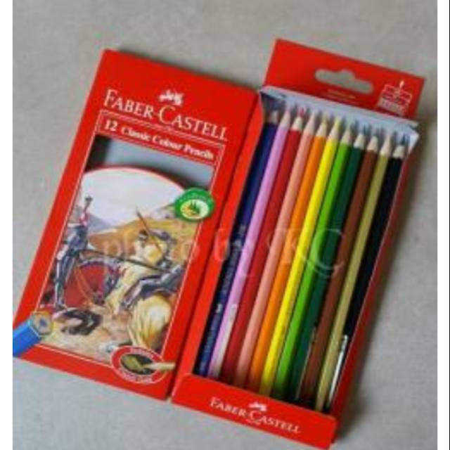 

12 warna Classic Colour Pensil Warna faber castel edu, Dijamin Kuat
