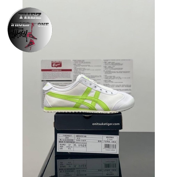Sepatu Onitsuka Tiger Slip On White Green High Quality